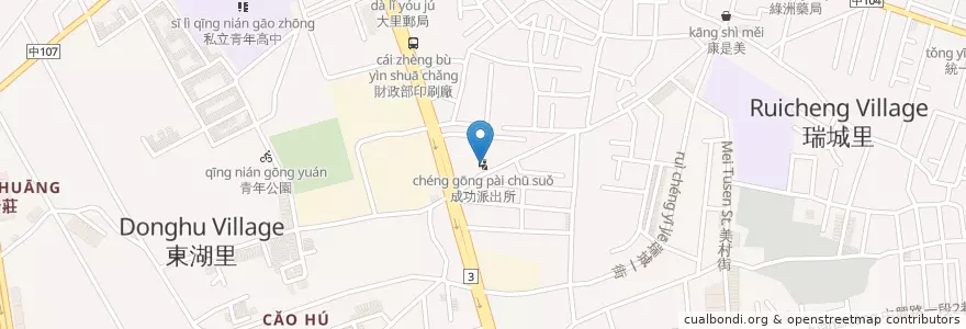 Mapa de ubicacion de 成功派出所 en 台湾, 台中市, 大里区.