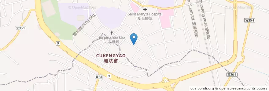 Mapa de ubicacion de 成功派出所 en 타이완, 타이완성, 이란 현, 뤄둥 진.