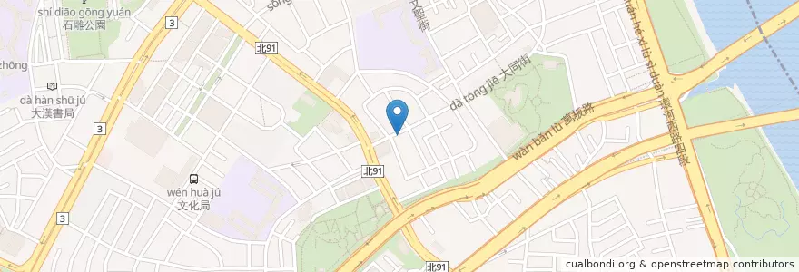 Mapa de ubicacion de 文聖派出所 en 臺灣, 新北市, 板橋區.