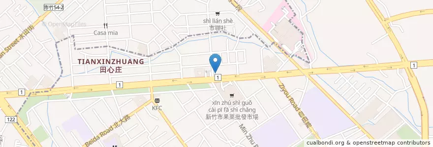Mapa de ubicacion de 文華派出所 en Тайвань, Тайвань, Синьчжу, 東區.