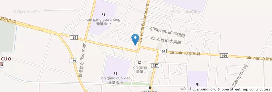 Mapa de ubicacion de 新港分駐所 en Taiwan, Provincia Di Taiwan, Contea Di Chiayi, 新港鄉.