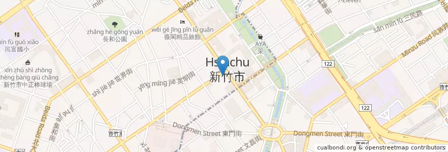 Mapa de ubicacion de 新竹市警察局 en 臺灣, 臺灣省, 新竹市.