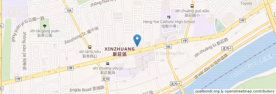 Mapa de ubicacion de 新莊分局 en Taiwan, 新北市, 新莊區.
