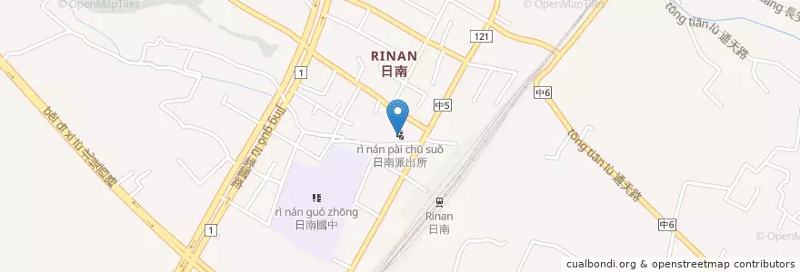 Mapa de ubicacion de 日南派出所 en 台湾, 台中市, 大甲区.
