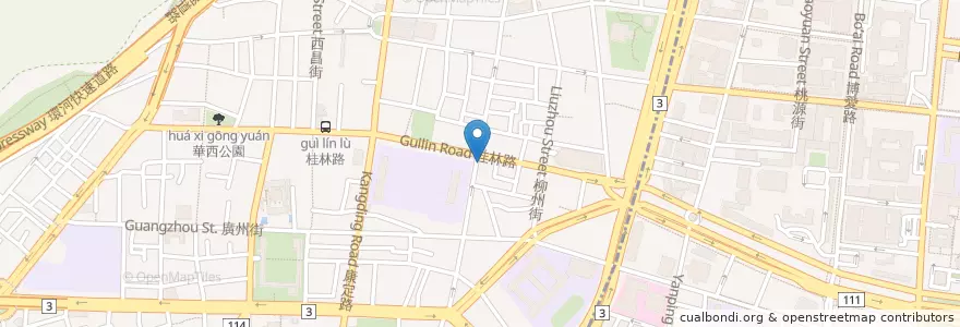 Mapa de ubicacion de 昆明街派出所 en Taiwan, 新北市, Taipé, 萬華區.