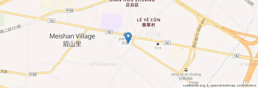 Mapa de ubicacion de 月眉派出所 en Tayvan, Taichung, 后里區.