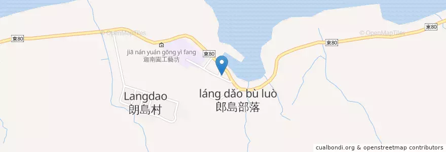 Mapa de ubicacion de 朗島派出所 en تایوان, 臺灣省, 臺東縣, 蘭嶼鄉 Ponso No Tao.