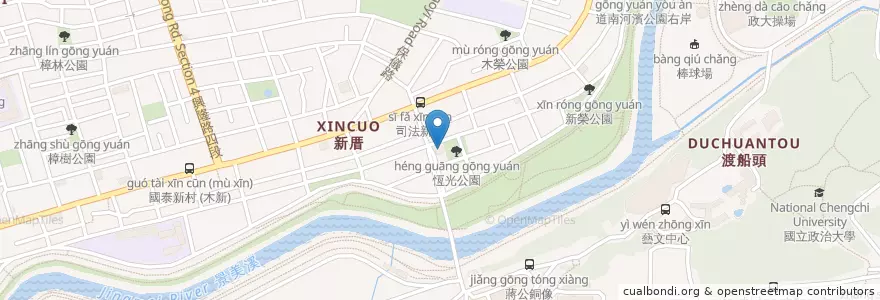Mapa de ubicacion de 木新派出所 en Taïwan, Nouveau Taipei, Taipei, District De Wenshan.