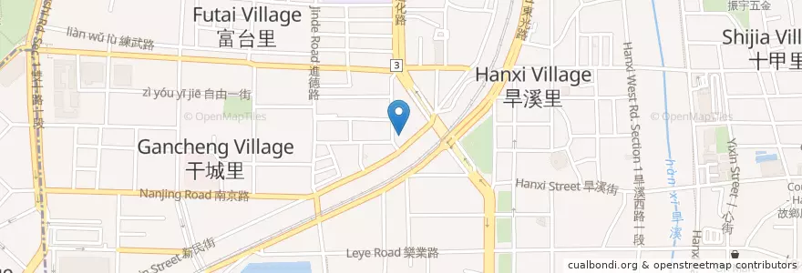 Mapa de ubicacion de 東區分駐所 en 台湾, 台中市, 東区.