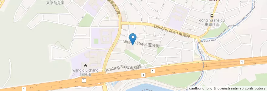 Mapa de ubicacion de 東湖派出所 en Tayvan, 新北市, Taipei, 內湖區.