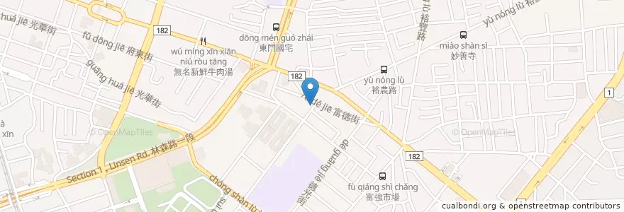 Mapa de ubicacion de 東門派出所 en 臺灣, 臺南市, 東區.