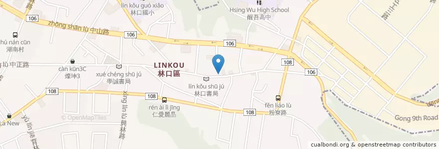 Mapa de ubicacion de 林口分駐所 en 台湾, 新北市, 林口区.