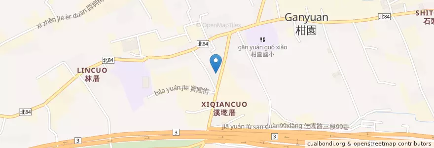 Mapa de ubicacion de 柑園派出所 en Тайвань, Новый Тайбэй, 樹林區.