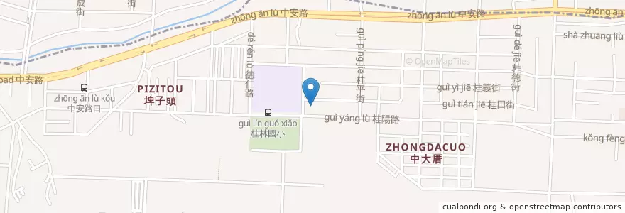 Mapa de ubicacion de 桂陽路派出所 en Tayvan, Kaohsiung, 小港區.