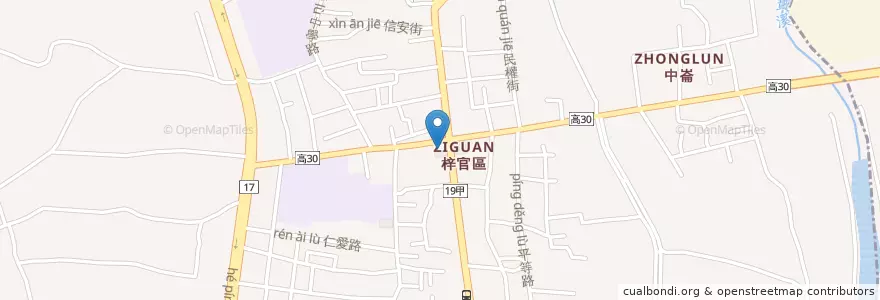 Mapa de ubicacion de 梓官分駐所 en 臺灣, 高雄市, 梓官區.