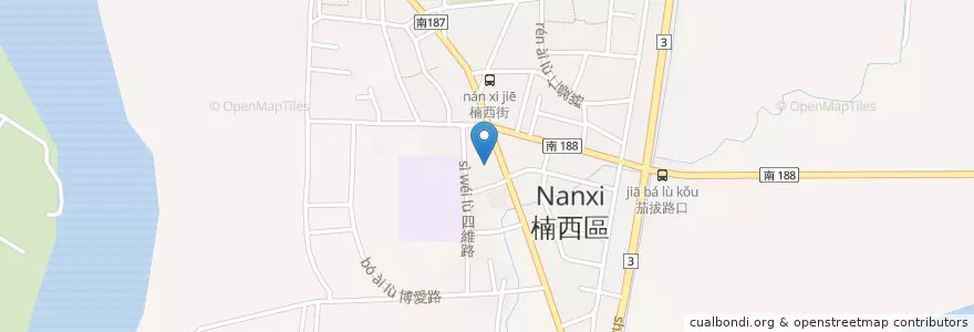 Mapa de ubicacion de 台南市政府警察局玉井分局鹿田派出所 en Taiwan, Tainan, Nanxi.