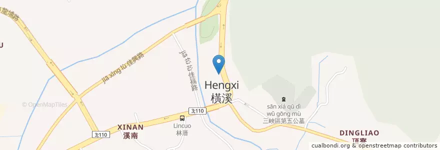 Mapa de ubicacion de 橫溪派出所 en Taiwan, Nuova Taipei, Sanxia.