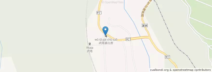 Mapa de ubicacion de 武塔派出所 en Taiwan, 臺灣省, 宜蘭縣, 南澳鄉.