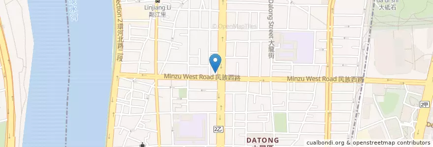 Mapa de ubicacion de 民族路派出所 en 臺灣, 新北市, 臺北市, 大同區.