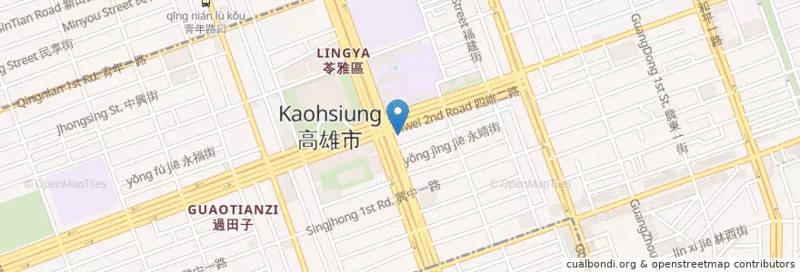 Mapa de ubicacion de 民權路派出所 en Taiwan, Kaohsiung, 苓雅區.