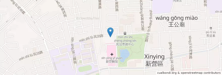 Mapa de ubicacion de 民治派出所 en 臺灣, 臺南市, 新營區.