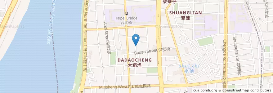 Mapa de ubicacion de 民生西路派出所 en 台湾, 新北市, 台北市, 大同区.