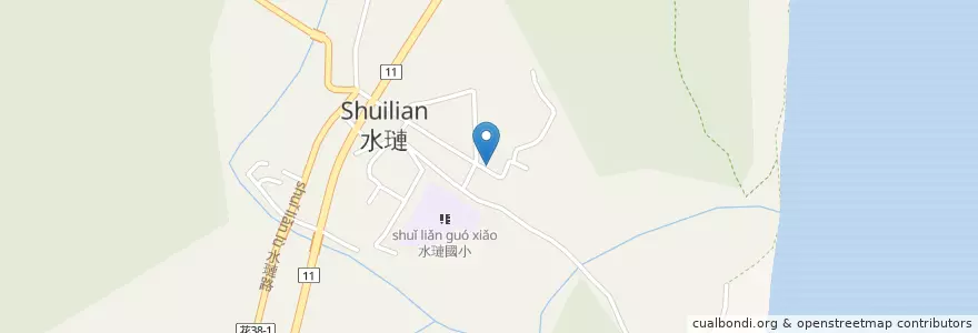 Mapa de ubicacion de 水璉派出所 en Taiwan, 臺灣省, Condado De Hualien, 壽豐鄉.