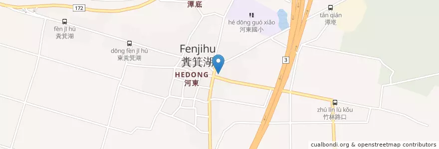 Mapa de ubicacion de 河東派出所 en 臺灣, 臺南市, 白河區.
