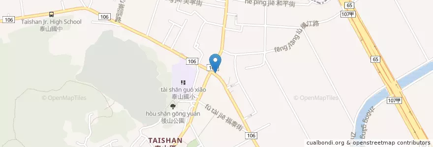 Mapa de ubicacion de 泰山分駐所 en تايوان, تايبيه الجديدة, 泰山區.