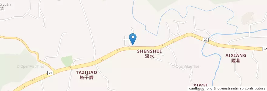 Mapa de ubicacion de 深水派出所 en 臺灣, 高雄市, 燕巢區.
