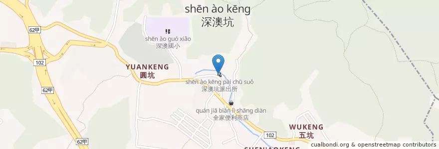 Mapa de ubicacion de 深澳坑派出所 en 臺灣, 臺灣省, 基隆市, 信義區.