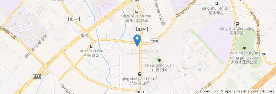 Mapa de ubicacion de 清水派出所 en تايوان, تايبيه الجديدة, 土城區.