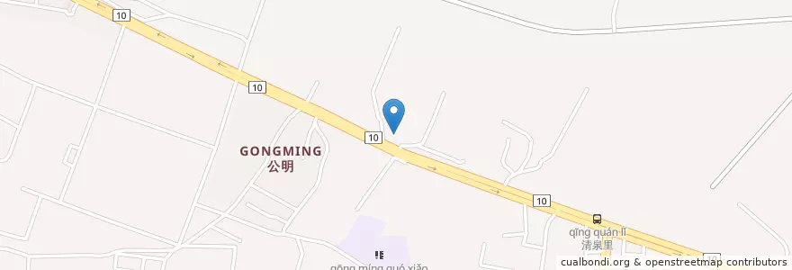 Mapa de ubicacion de 清泉派出所 en Taiwan, Taichung, 沙鹿區.