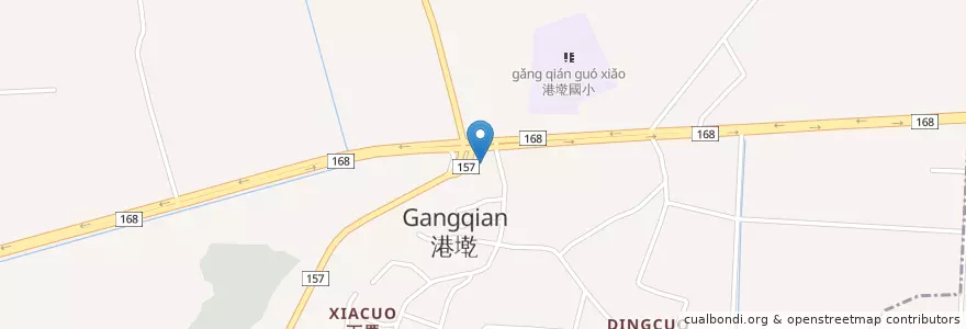 Mapa de ubicacion de 港墘派出所 en Taiwan, Taiwan, Landkreis Chiayi, 東石鄉.