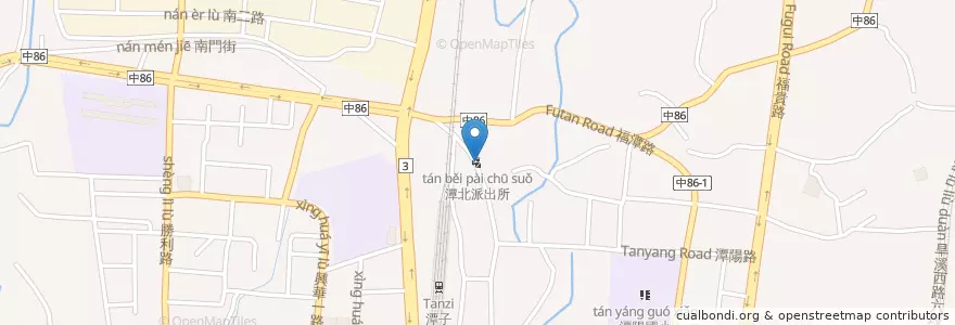 Mapa de ubicacion de 潭北派出所 en 臺灣, 臺中市, 潭子區.