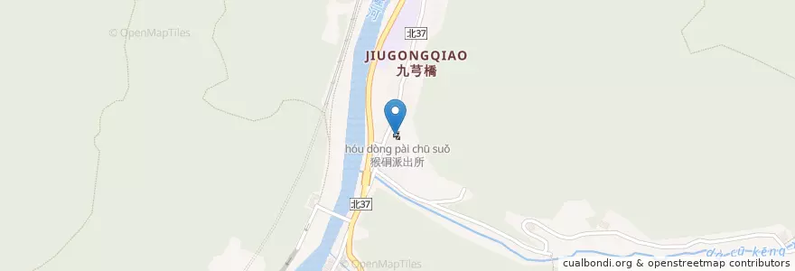 Mapa de ubicacion de 猴硐派出所 en 台湾, 新北市, 瑞芳区.
