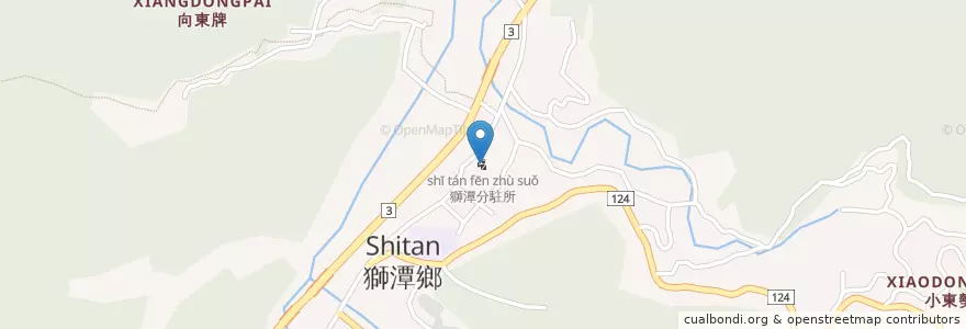 Mapa de ubicacion de 獅潭分駐所 en Taiwan, Taiwan Province, Miaoli County, Shitan.