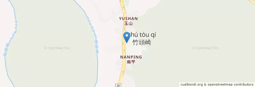 Mapa de ubicacion de 玉山派出所 en Taiwan, Tainan, Nanhua.