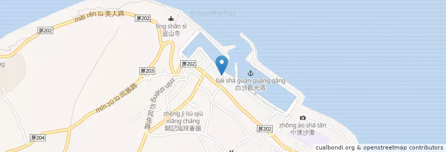 Mapa de ubicacion de 琉球分駐所 en 台湾.