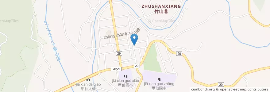 Mapa de ubicacion de 甲仙分駐所 en Taiwán, Kaohsiung, 甲仙區.