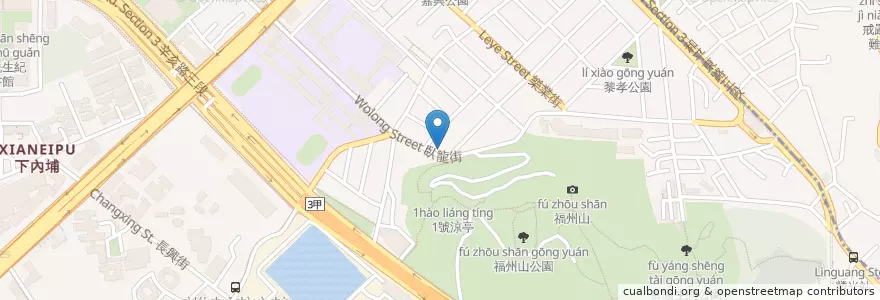Mapa de ubicacion de 臥龍街派出所 en Taiwan, Nuova Taipei, Taipei, 大安區.