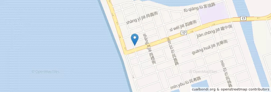 Mapa de ubicacion de 茄萣分駐所 en تايوان, كاوهسيونغ, 茄萣區.