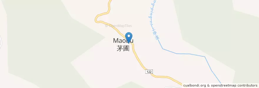 Mapa de ubicacion de 茅圃派出所 en 台湾, 台湾省, 新竹県, 五峰郷.