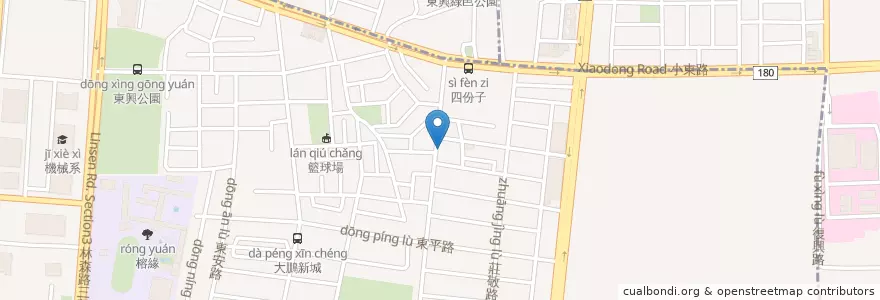 Mapa de ubicacion de 莊敬派出所 en Taiwan, Tainan, Eastern District.