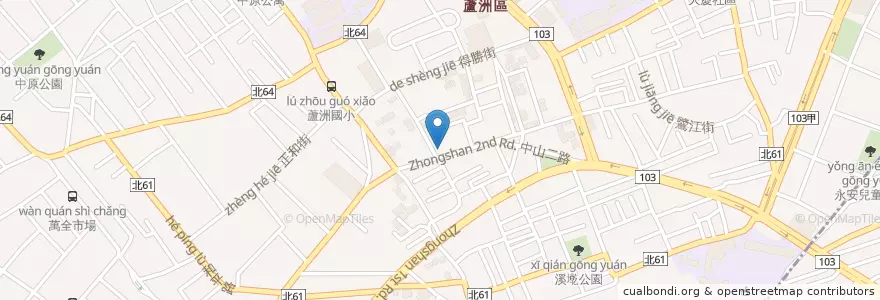 Mapa de ubicacion de 蘆洲派出所 en Taiwán, Nuevo Taipéi, 蘆洲區.