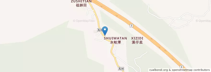 Mapa de ubicacion de 蛙潭派出所 en تایوان, کائوهسیونگ, 田寮區.