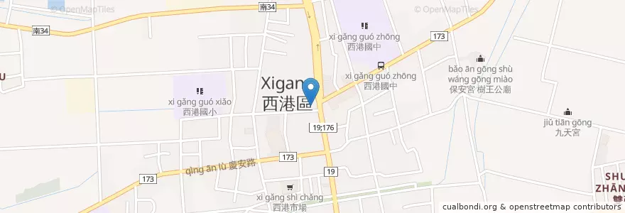 Mapa de ubicacion de 西港分駐所 en 臺灣, 臺南市, 西港區.