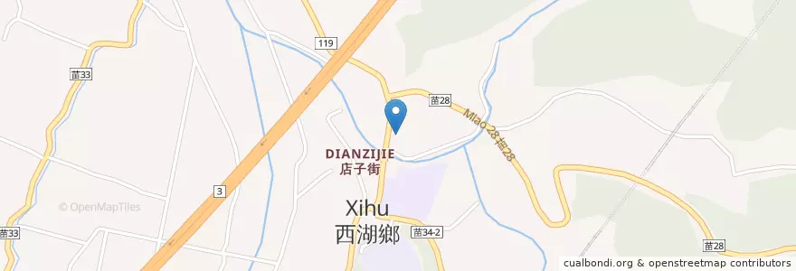 Mapa de ubicacion de 西湖分駐所 en Tayvan, 臺灣省, 苗栗縣, 西湖鄉.