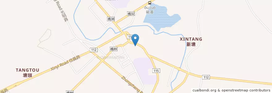 Mapa de ubicacion de 觀音分駐所 en تایوان, 桃園市, 觀音區.