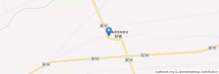 Mapa de ubicacion de 豐收派出所 en 台湾, 台湾省, 嘉義県, 民雄郷.